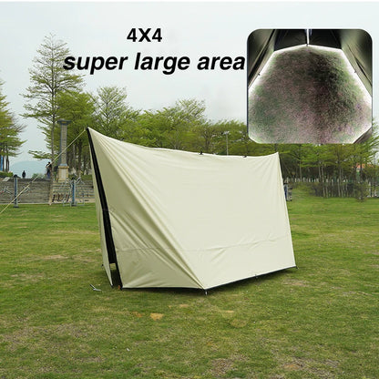 19 Hanging Points Black Coating Tarp Waterproof Black Coated Tarp Outdoor Camping Tent Tarp Bushcraft Shelter DIY Tent Fly