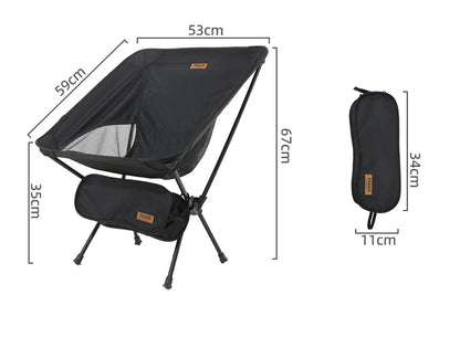 TARKA Ultralight Foldable Camping Chair Set - Portable Backpacking Moon Chairs for Garden Picnic Beach Fishing