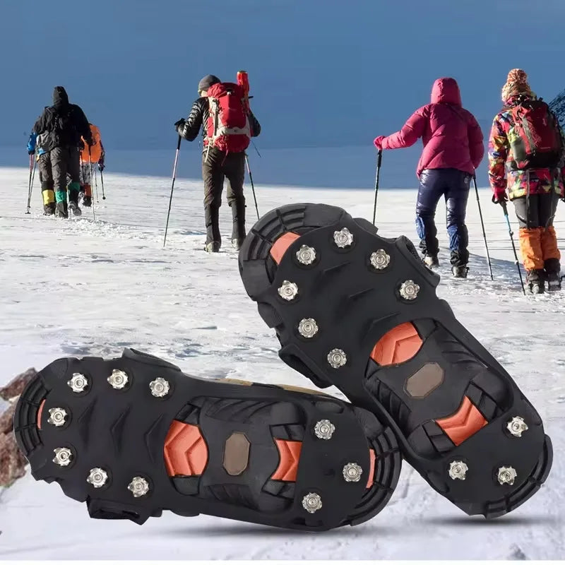 10 Teeth Crampons Outdoor Hiking Climbing Snow And Ice Gripper Anti-slip Covers for Winter Shoes Spikes Snow Shoe Accessories