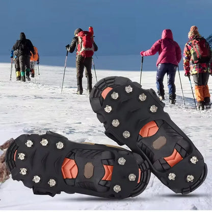 10 Teeth Crampons Outdoor Hiking Climbing Snow And Ice Gripper Anti-slip Covers for Winter Shoes Spikes Snow Shoe Accessories