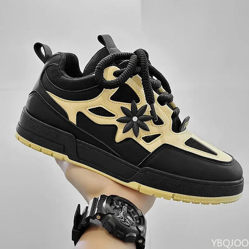 Men’s Platform Vulcanized Sneakers – Thick Sole Breathable Casual Sports Shoes | Wear-Resistant Fashion Trainers