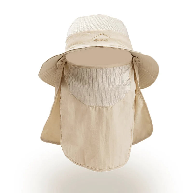 Breathable Fishing Sun Hat with Face Cover