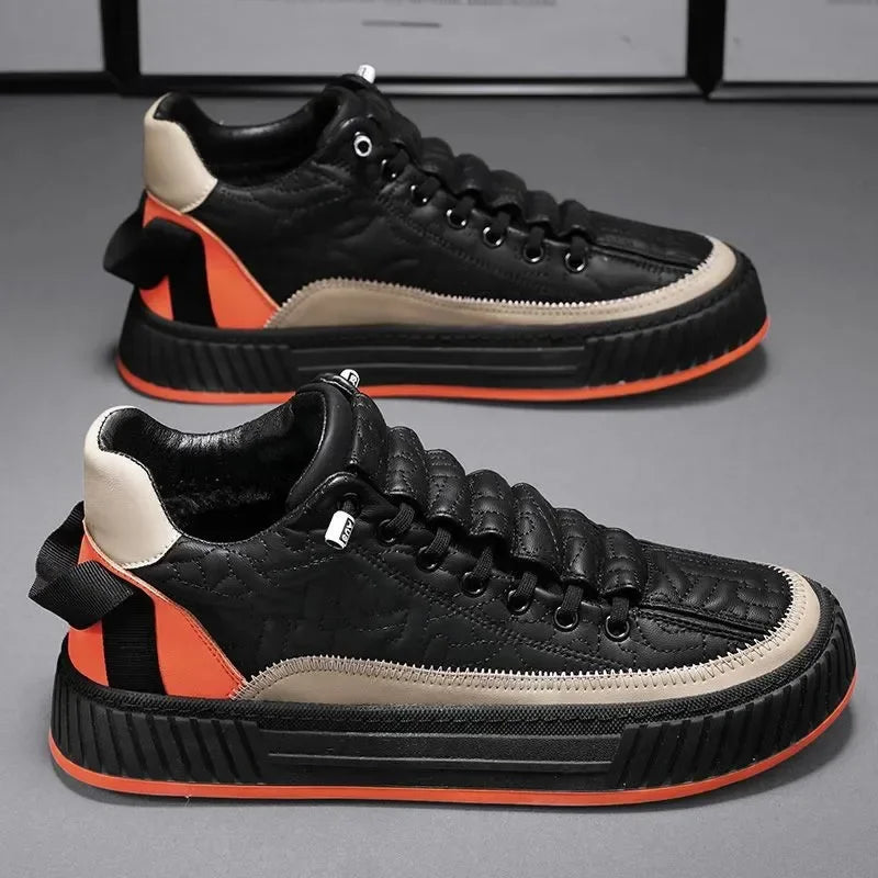 Men’s Platform Sneakers 2025 – Vulcanized Casual Running Shoes for Men (Large Sizes 39-46)