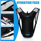 Hydration Backpack Lightweight Water Bladder Pack for Running Cycling Hiking Adjustable Straps FU