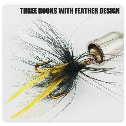 5pcs Fishing Lure Spinner Bait, Bass Trout Salmon Hard Metal Spinner Baits Kit with Tackle Boxes