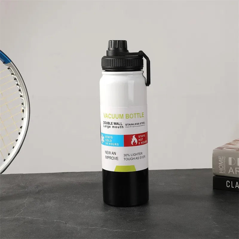 Stainless Steel Thermos Bottle Keeps Cold Thermal Cup 600ML 800ML 1000ML And Heat Thermal Mug Sports Insulated Cup Vacuum Flask