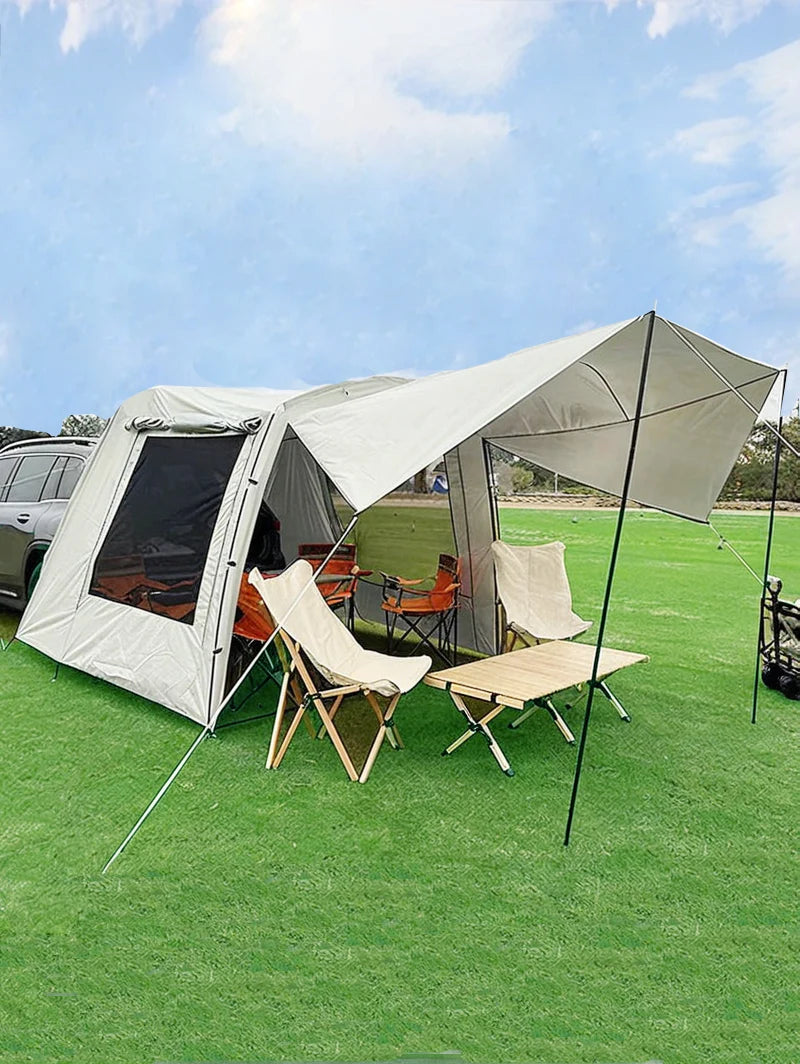 Lohascamping Car box docking tent  Portable Waterproof SUV Tail Tent 3-4 people Dome tent Sunshade Tunnel style tent,Large tent,
