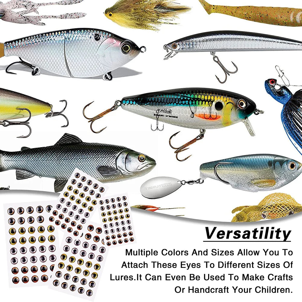 4D Realistic Fish Eyes for Lures and Flies (160 Pack)