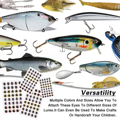 4D Realistic Fish Eyes for Lures and Flies (160 Pack)