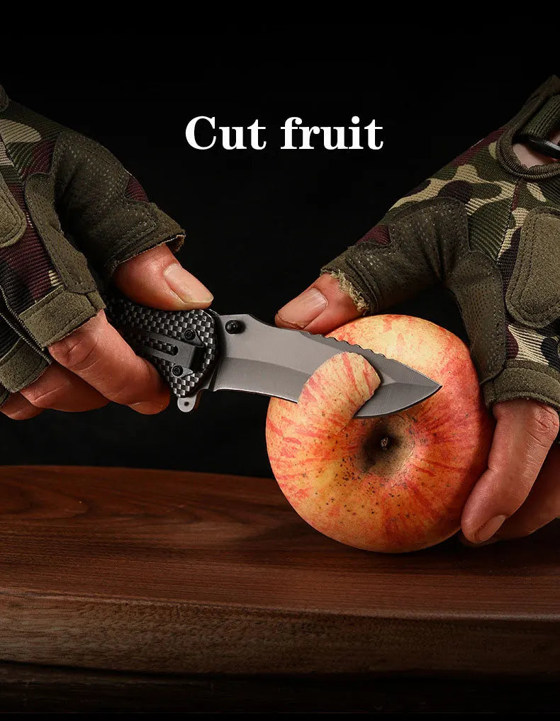 Stainless Steel Folding Knife High Hardness Camping Survival Multi-Functional Portable Mini Knife Fruit Knife