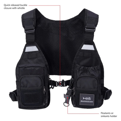 Bassdash FV08 Ultralight Fly Fishing Vest Pack