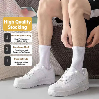 Men's Thick Bottom Sweat Absorbing and Breathable Sports Socks with Bottom Cushion for Running Professional Sports Men's Socks