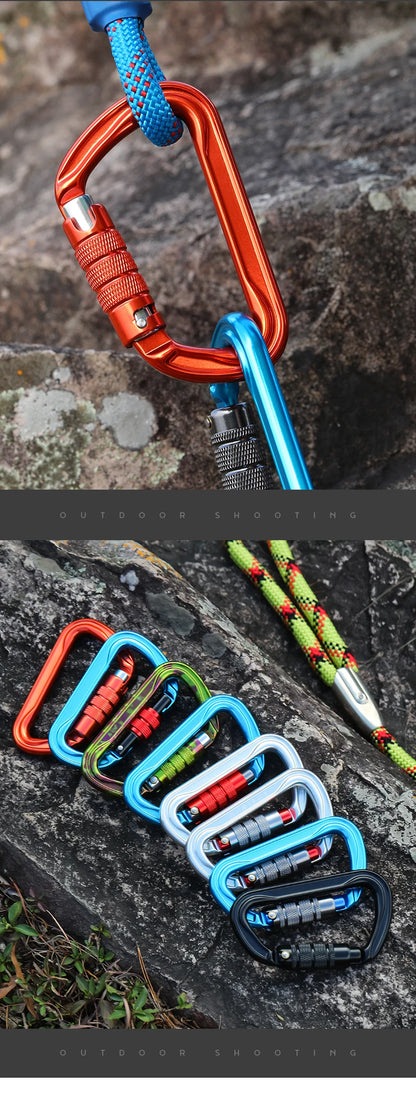 CLIWIZ 30kN Aluminum Safty Climbing Snap Hook New Good Quality H Section D-Twist Carabiner Snap Hook CE/UIAA