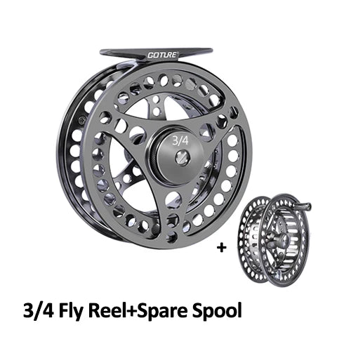 Goture CNC Large Arbor Fly Reel with Spare Spool