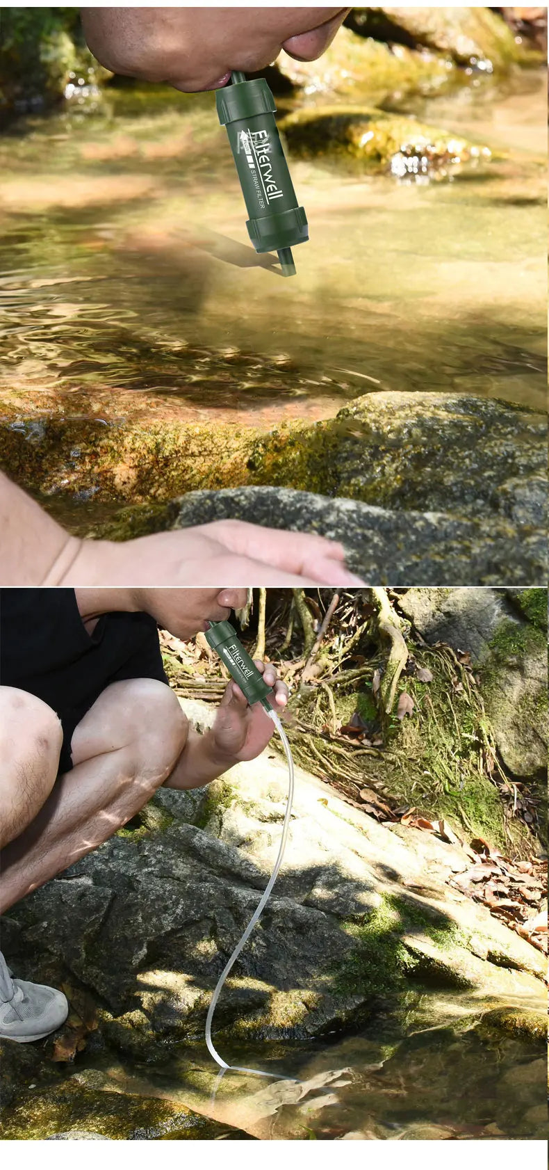 Mini Water Filter Straw – Portable Micron Purifier