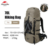 Naturehike Mountain Bag 70L Men's backpacks Waterproof Backpack Outdoor Hiking Climbing Big Capacity Travel Bags Shoulder Bags