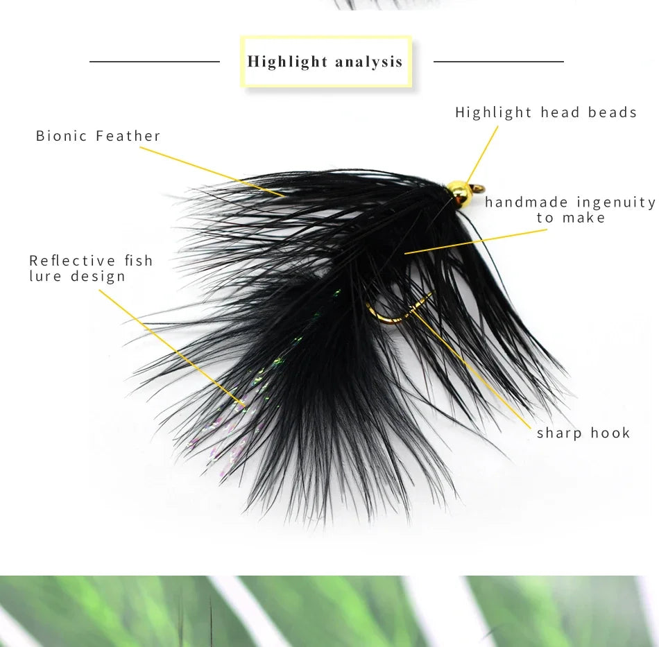 Topranc Beadhead Woolly Bugger Streamers (10 Pack)