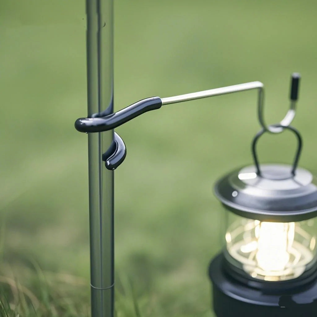 Stainless Steel Portable Light Stand Holder Hooks for Tent Pole Lamp Hanger Hunting Fishing Lantern Outdoor Camping Tools