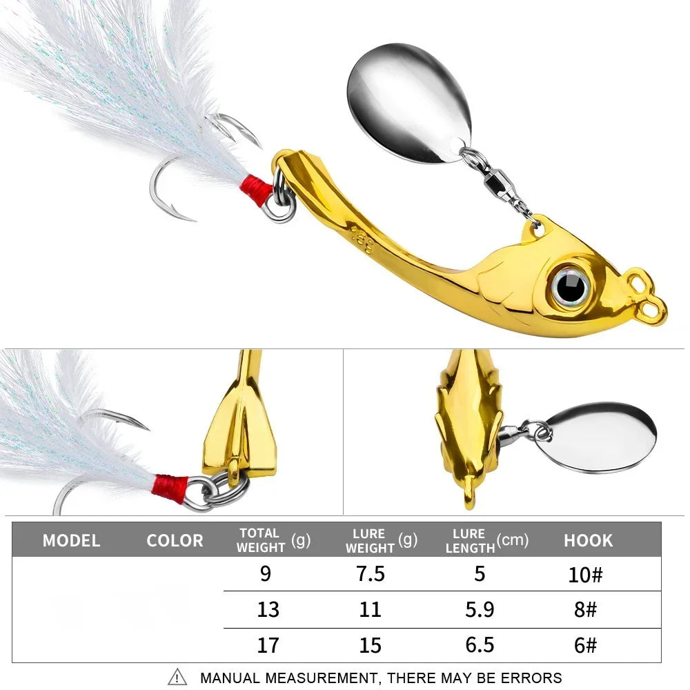 SANMO Metal VIB Spinner Bait (7-15g)