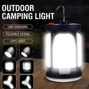 Outdoor LED Leaf Camping Lamp, USB Rechargeable Hanging Emergency Light for Camping, Fishing & Travel