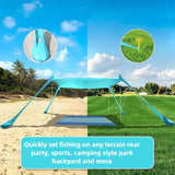 Beach Tent Sun Shelter 10 x 10FT with 4 Sandbags, UPF 50+ Protection Beach Shade Canopy, Protable Easy Set Up Canopy Tent