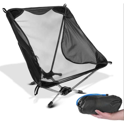 WESTTUNE 780g Ultralight Camping Chair Aluminum Alloy Lightweight Outdoor Folding Chair Moon Chair for Backpacking Hiking Travel