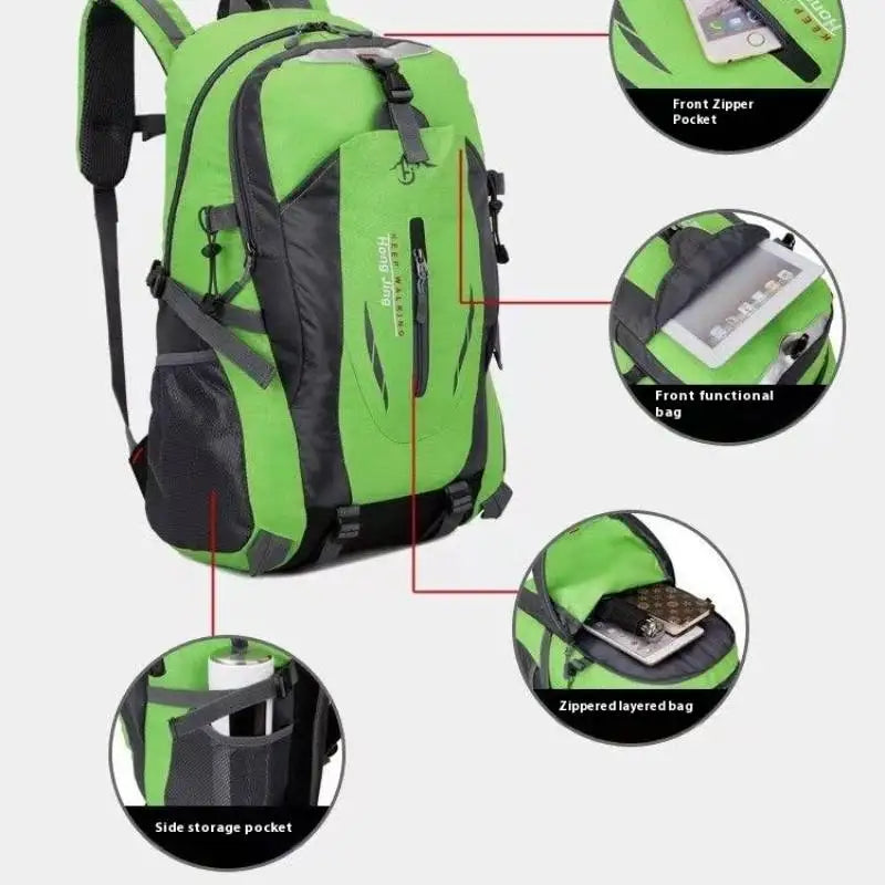 Waterproof Backpack Hiking Backpack Lightweight Travel Mountaineering Backpack High-Capacity Bags Climbing Rucksack Backpack