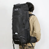 Traveling Backpacking Backpack 75L Hiking Backpack Large Capacity Camping Backpack with Rain Cover Shoes Warehouse Backpack