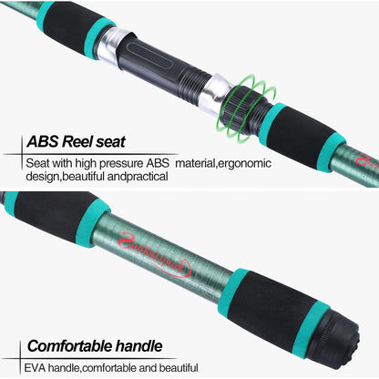 Sougayilang 1.8M Telescopic Rod M Power Children Fishing Rod Fiberglass Material Durable Spinning Fishing Rod Carp Feeder Rod