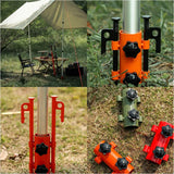 Portable Tent Holder Tent Nails Set Canopy Rod Fixed Tube Reinforced Wind proof Awning Rod Holder for Outdoor Camping Fishing