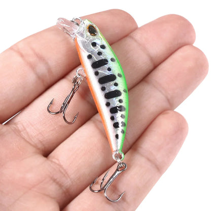 5pcs Fishing Lure Kit Sinking Minnow Trout Artificial Bait Crank Bait Bass Hook Wobbler Fishing Tackle Box Floating Jerkbait