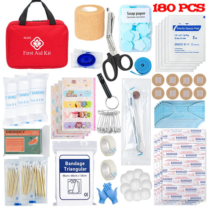 First Aid Kit 26-330 Piece All-Purpose Tactical  Emergency Kit In The Car Military Acessories Survival Kits Camping Medical Bag