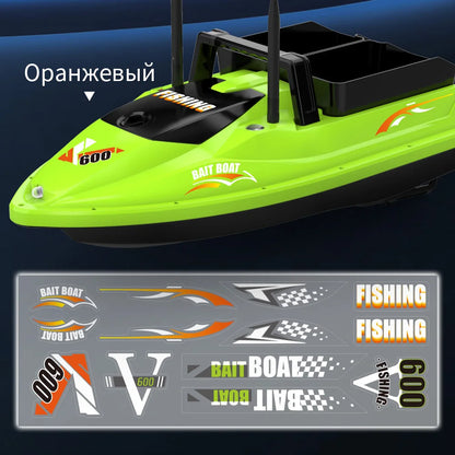Sonar Bait Boat with Color Fish Finder Screen & Dual Hopper
