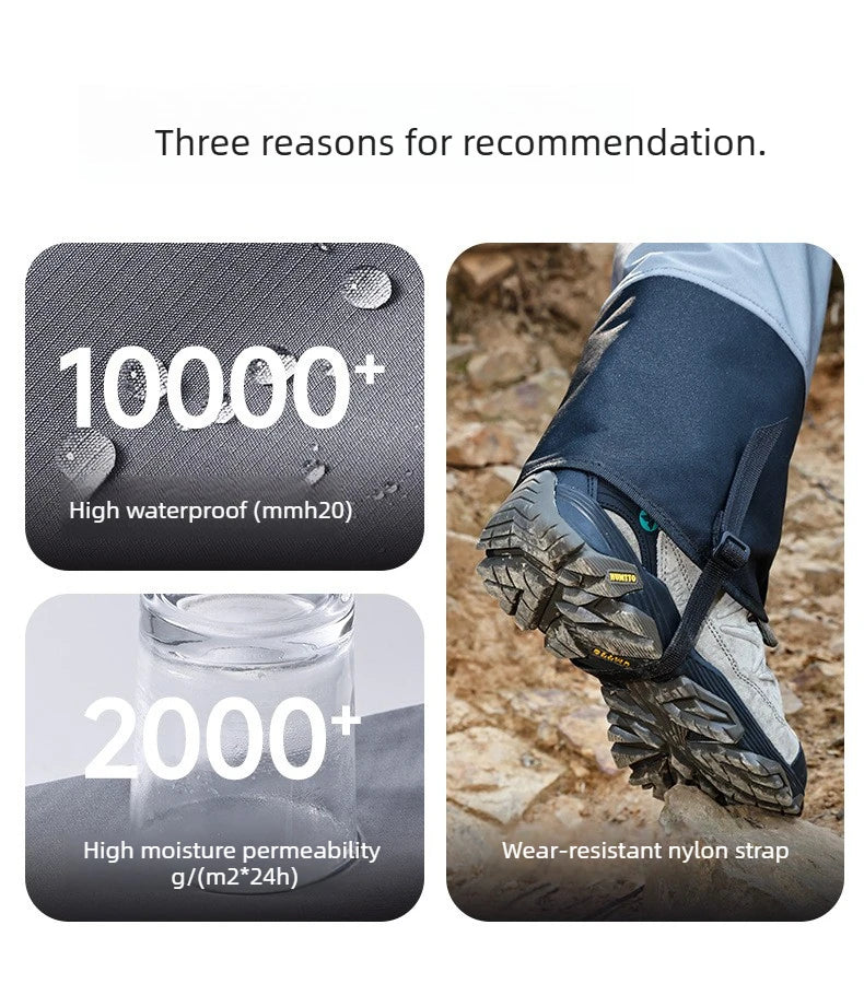 Outdoor Leg Warmers Gaiter Waterproof Hiking Travel Mountain Leggings Gaiters Long Tube Leggings Warmers Foot Cover