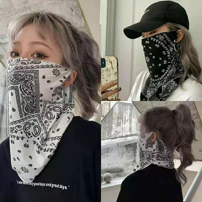 Moda Punk Unisex Summer Solar Protector Mask UV Protection Hip Hop Sports Face Neck Scarf Ear Cover for Men Women