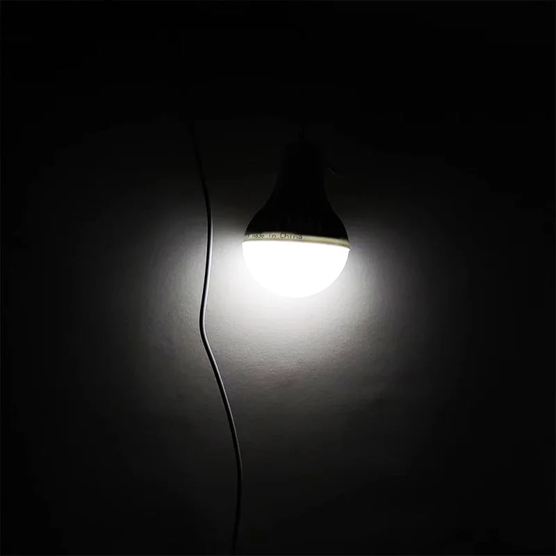 DC5V Led Camping Light 5W/7W Usb Emergency Bulb 3-color Dimmable Hanging Tent Light Barbecue Fishing Repair Outdoor Equipment