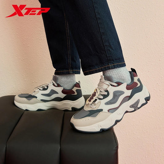 Xtep Star Trails 2.0 Men’s Casual Sneakers – Retro Thick Sole Low-Top Sports Shoes (2025 Collection)
