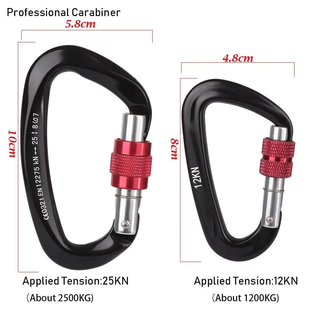 Quality Aluminum Security Master Lock Accessories Mountaineering Protective Equipment Professional Carabiner Climbing Key Hooks