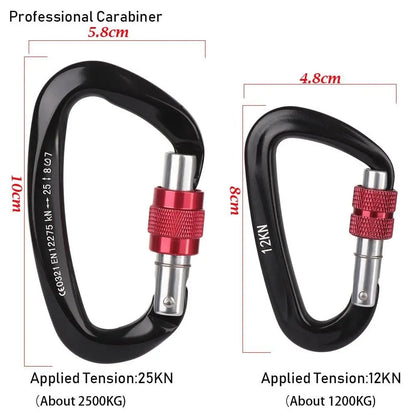 Quality Aluminum Security Master Lock Accessories Mountaineering Protective Equipment Professional Carabiner Climbing Key Hooks