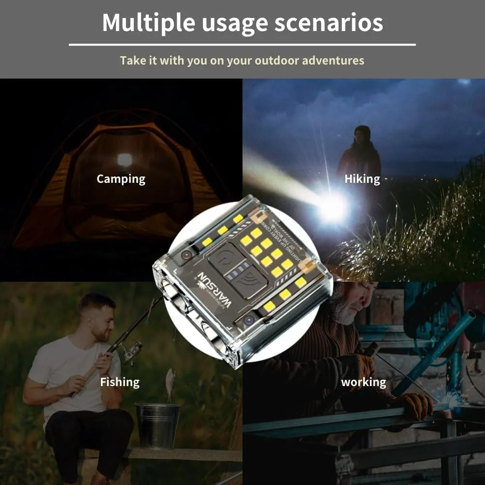 WARSUN G7 LED Headlamp with Charging Case Mini COB LED Headlamp Gesture Control Headlight Type-C Rechargeable for Fishing Hiking