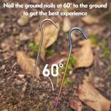 TiTo 3.0*165mm Ultralight Camping Accessories Titanium Alloy Tent Stake Pegs With Hook