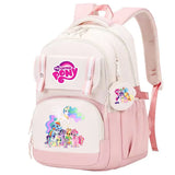 My Little Pony Large Capacity Backpack Cartoon Daypack Travel Commute Knapsack Schoolbag for Kids Girls Mochila With Coin Purse