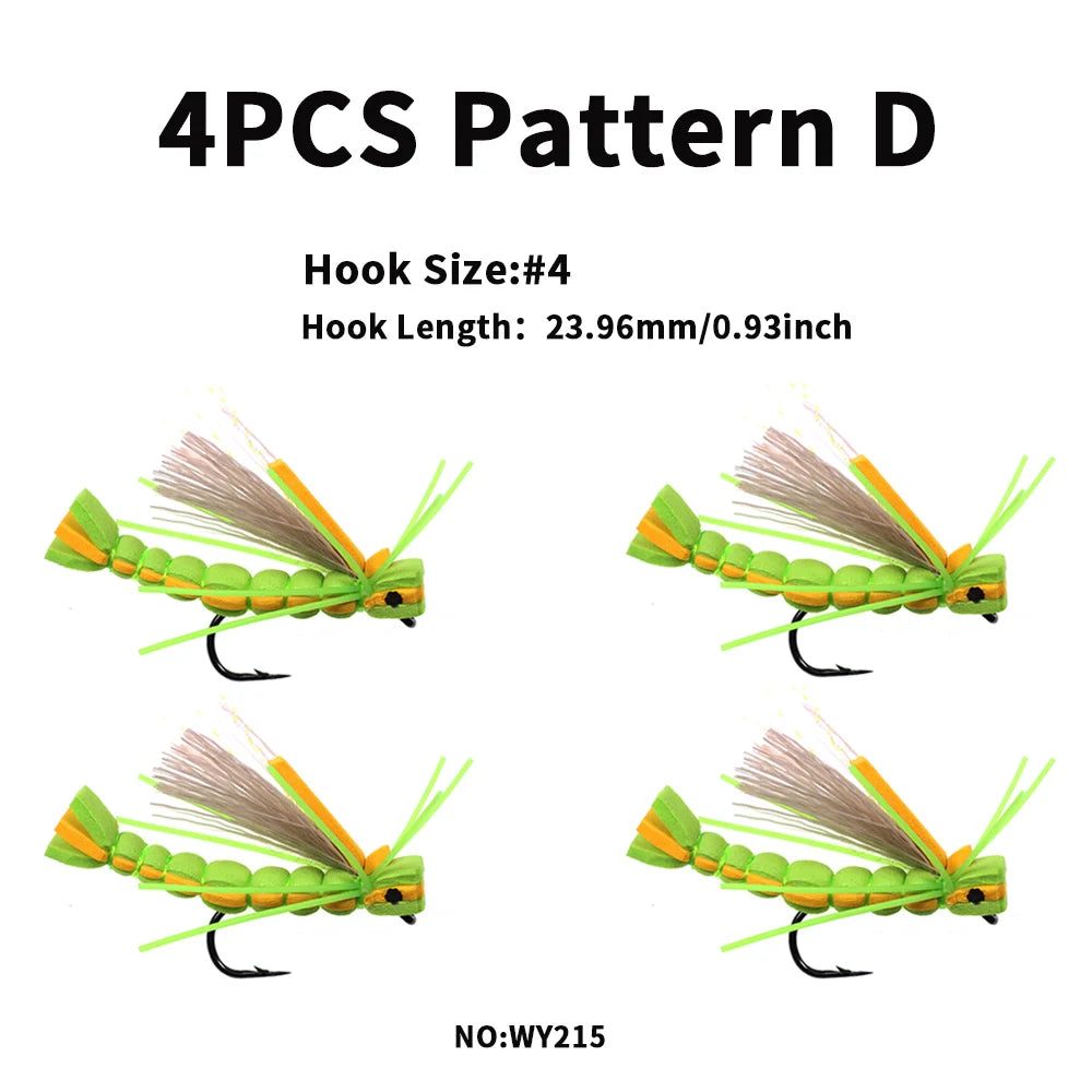Bimoo Madam Spider Foam Hopper Flies (4 Pack)