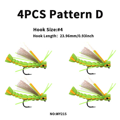 Bimoo Madam Spider Foam Hopper Flies (4 Pack)