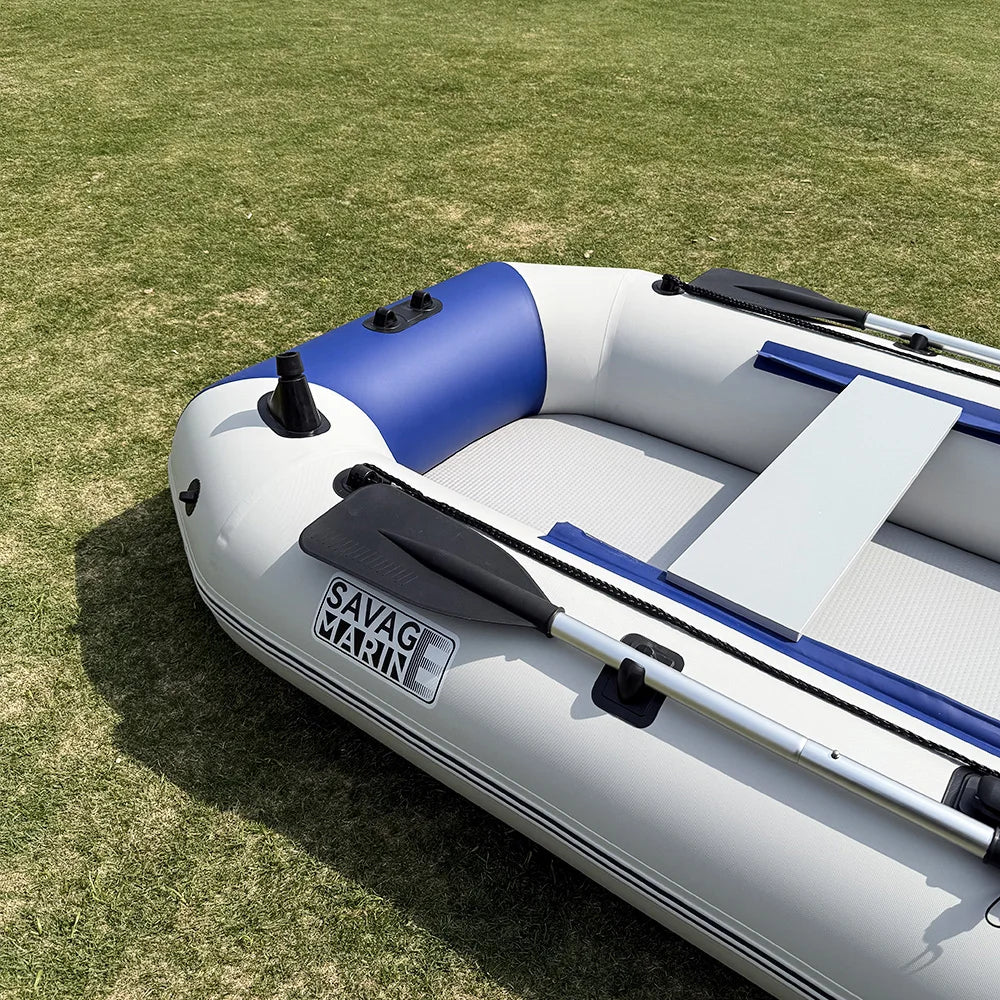 Inflatable PVC Rowing Kayak 3.3m – 5 Person Fishing Canoe Dinghy with Accessories