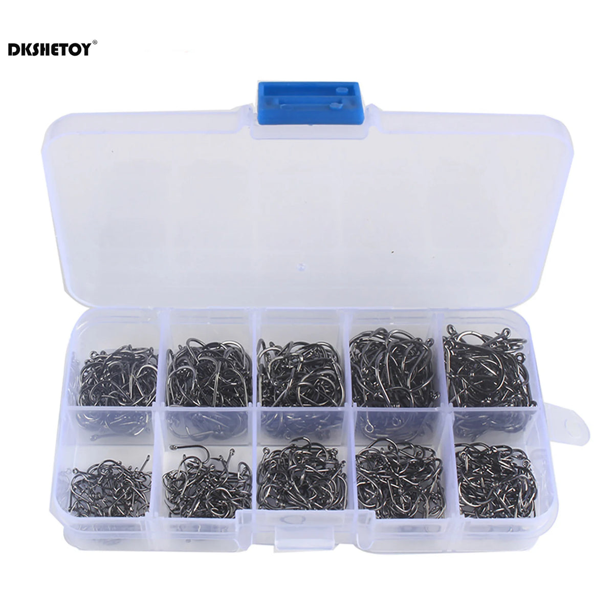 Barbed Fishing Hook Kit with Box (100-1000 Pack)