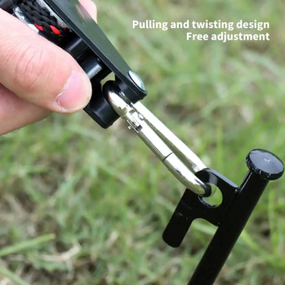 Camping Tent Adjustable Rope Fastener Fixed Buckle Pulley Tensioner Ratchet Hangers Lights Lifting Camping Awning Wind Rope