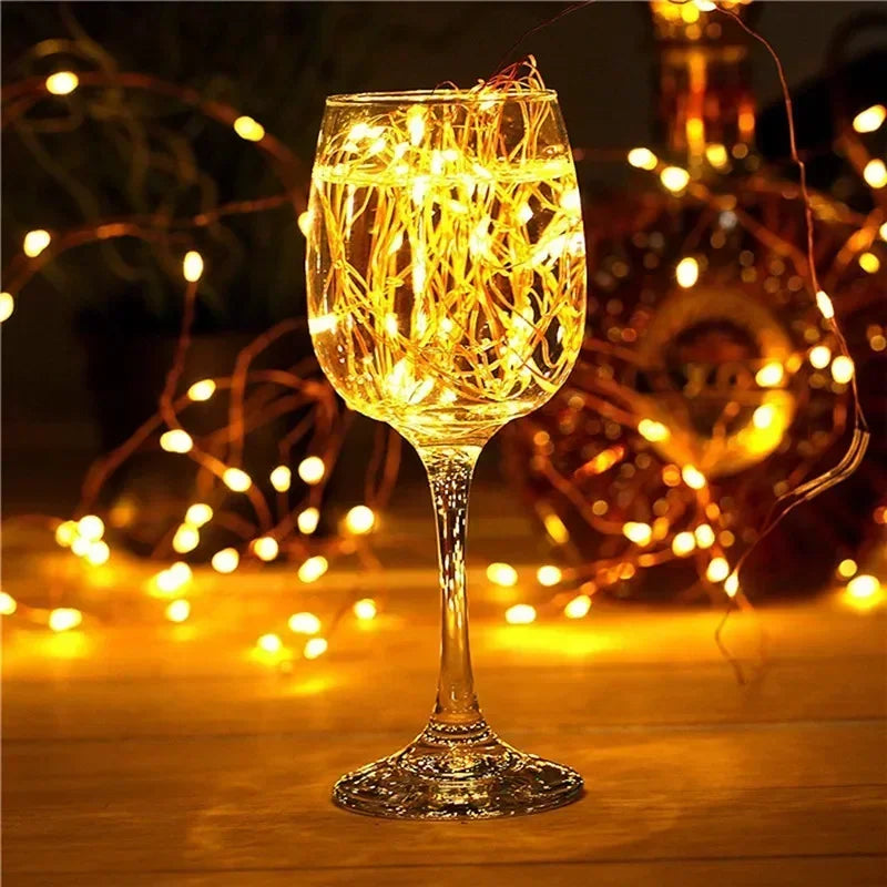 LED Solar Light Outdoor Garden Fairy String Light Waterproof Ambient Lamp for Christmas Patio Tree Party Camping Festive