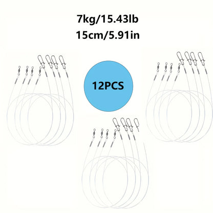 Fluorocarbon Leaders with Quick Lock (12 Pack)