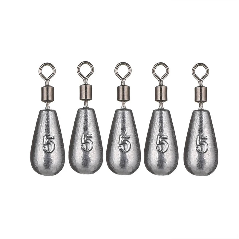 Water Drop Sinker Weights (5 Pack)